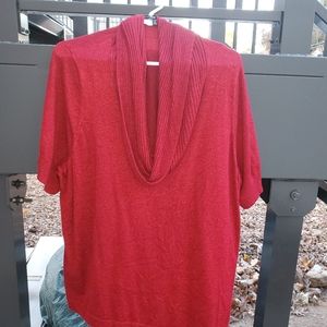 Red with sparkle cowl neck, 3XL
